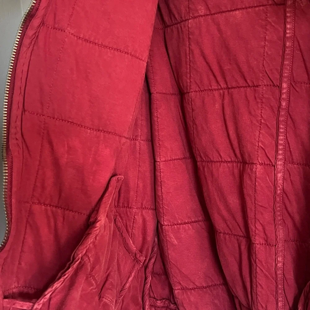 Free People Red Dolman Quilted Jacket Size XS - Picture 5 of 7